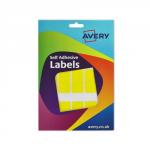 Avery Wallet of Labels 50x25mm Yellow Ref 16-315 [324 Labels]